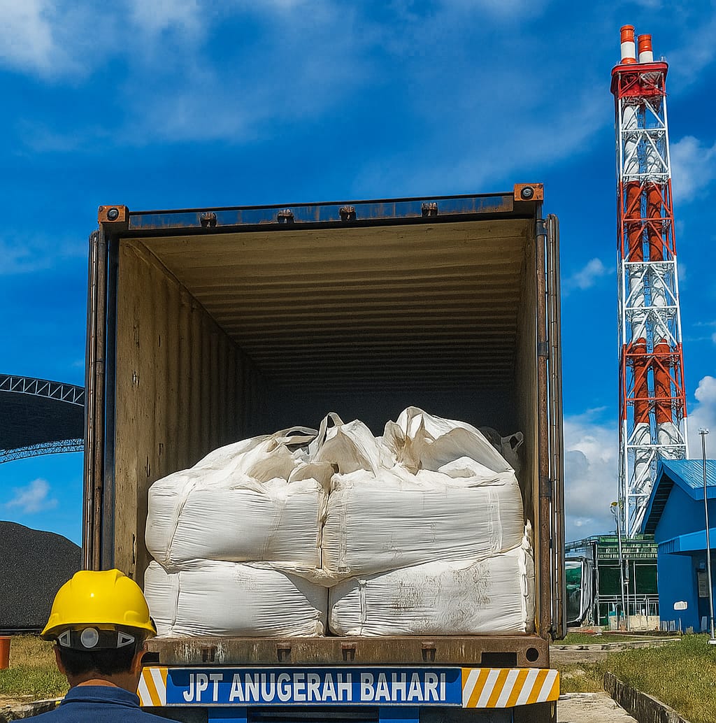 Muatan jumbo bag dalam kegiatan pengiriman dan trucking